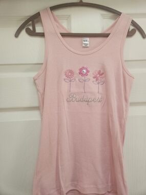 Girls Light Pink Crewneck Tank Top